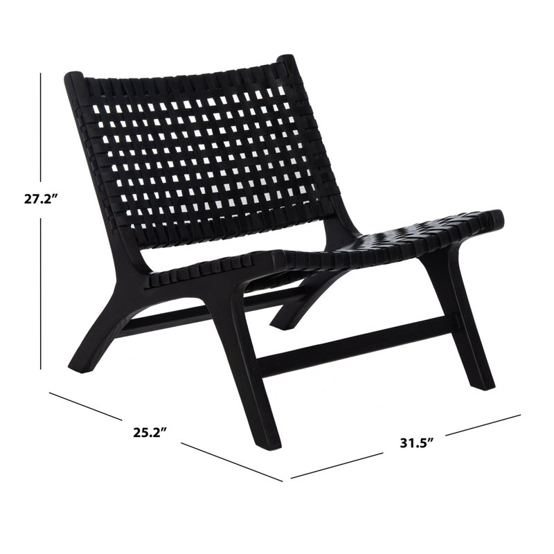 Chaise parsons Millner, Cuir noir, Noir