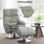 Fauteuil d'appoint en cuir fleur Kandoro