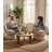 Upholstered Swivel Accent Chair Vanity Chair wit Pillow-1268112358