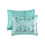 Édredon double / grand avec fond et détails appliques métalliques argentées-129761432-129761434