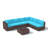 Algarin Wicker 6 - Person Modular Patio Conversation Set with Cushions-250394999