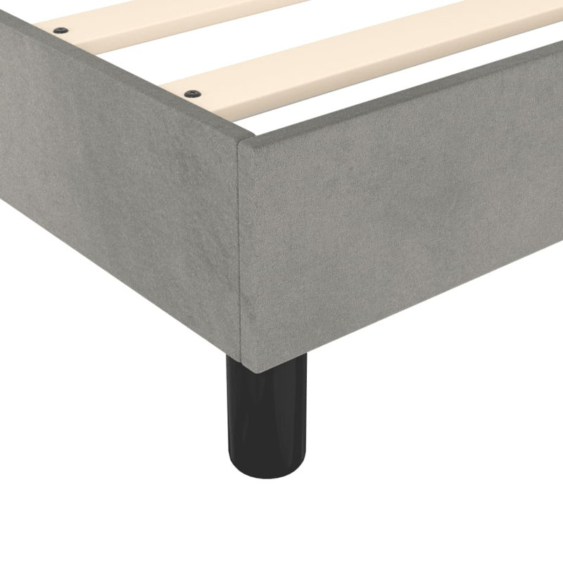 Bed Frame Velvet, Light Grey, Super King (6')