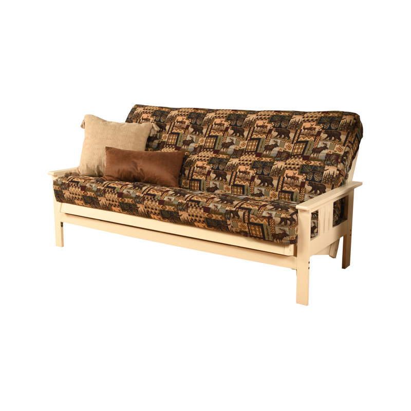 Stratford Full 79" Futon Frame and Mattress with Drawer Set, Peter's Cabin Polyester Blend, Espresso