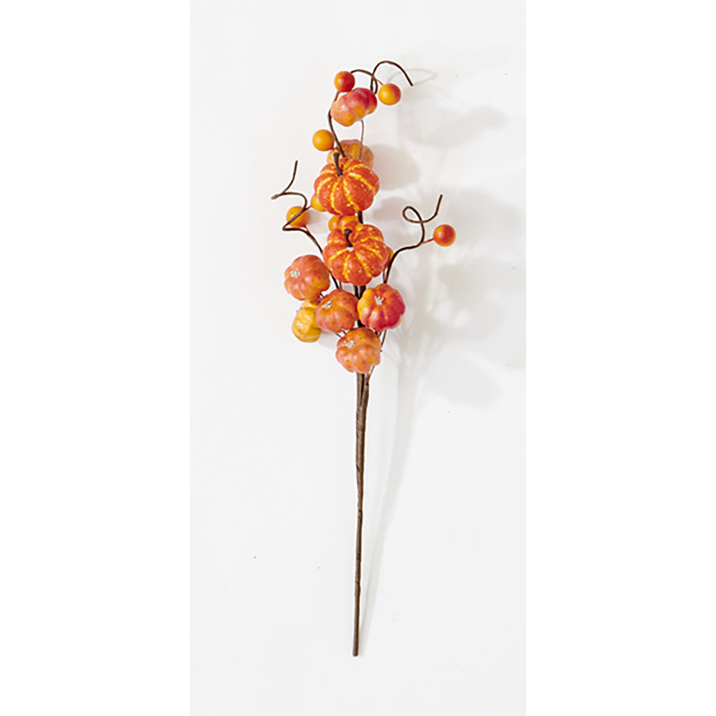 Ensemble de 5 citrouilles et baies de récolte artificielle 13 po, lot de 5