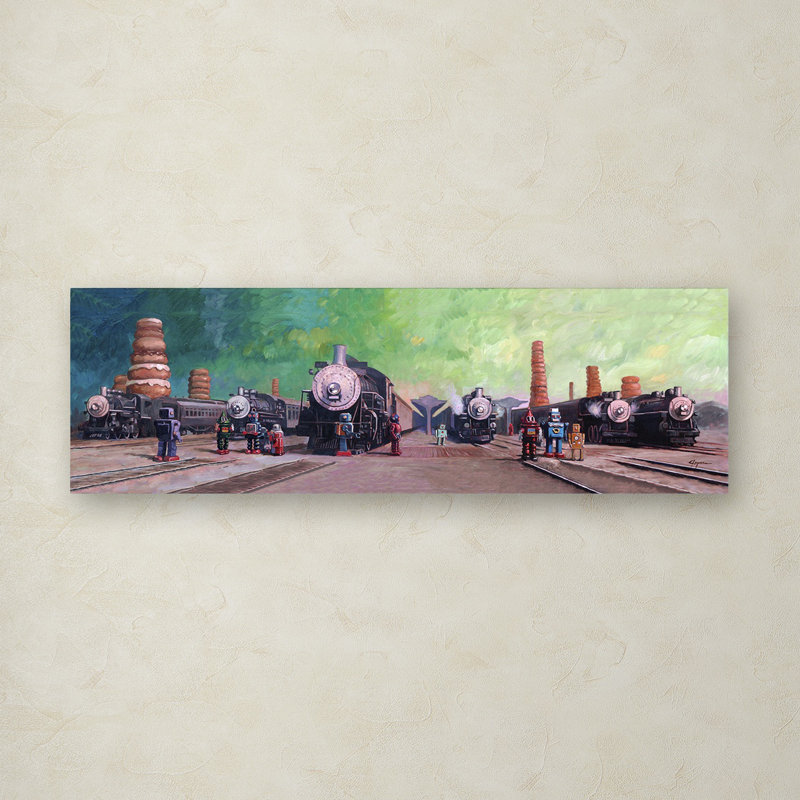 " Trainyard " by Eric Joyner, 10" H x 32" W x 2" D