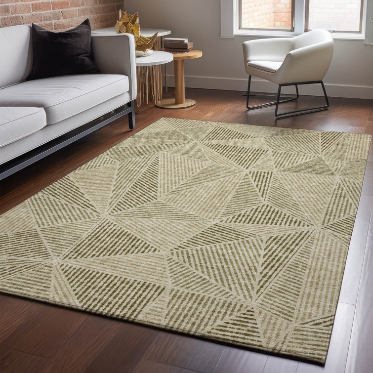 Premium Machine Washable Cerrito Khaki Rug