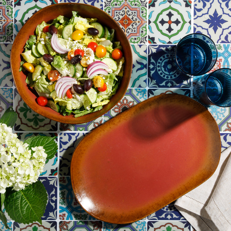 Plat de service Bloomhouse Palermo Sun, Rouge paprika