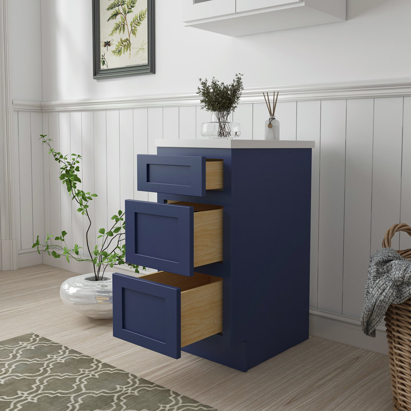 Base de meuble-lavabo de 15 po seulement, Bleu