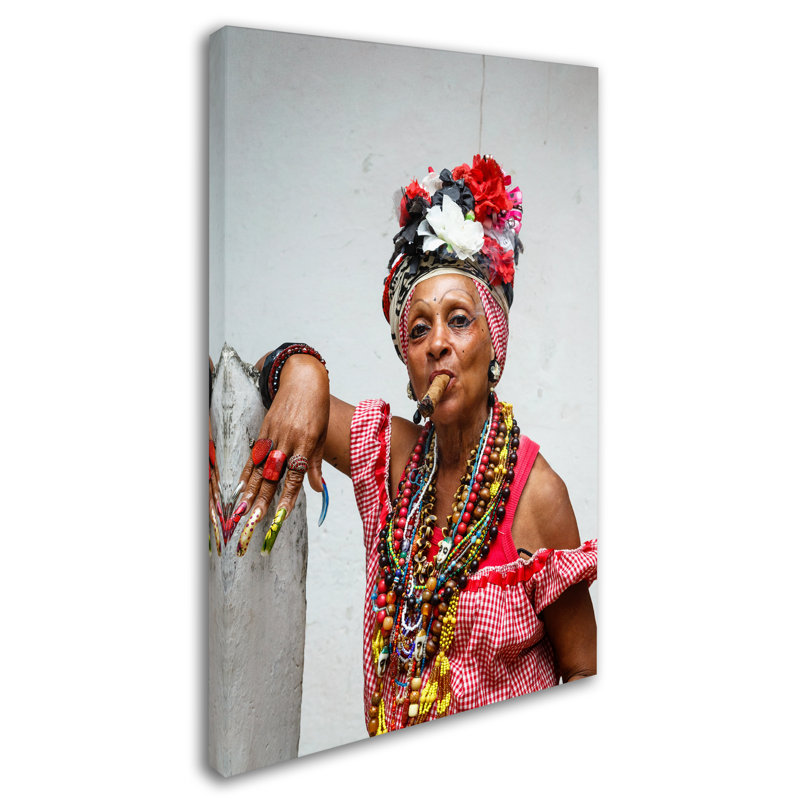 Colorful Older Woman Photography Canvas Art, 15" x 20"