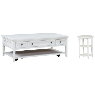 Liz Rectangular Cocktail Table With Accent End Table