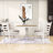 Daylyn Retro 5-Piece Dining Set, Wood Dining Table with Movable Leaf and Ladder Back Chairs-1753346362