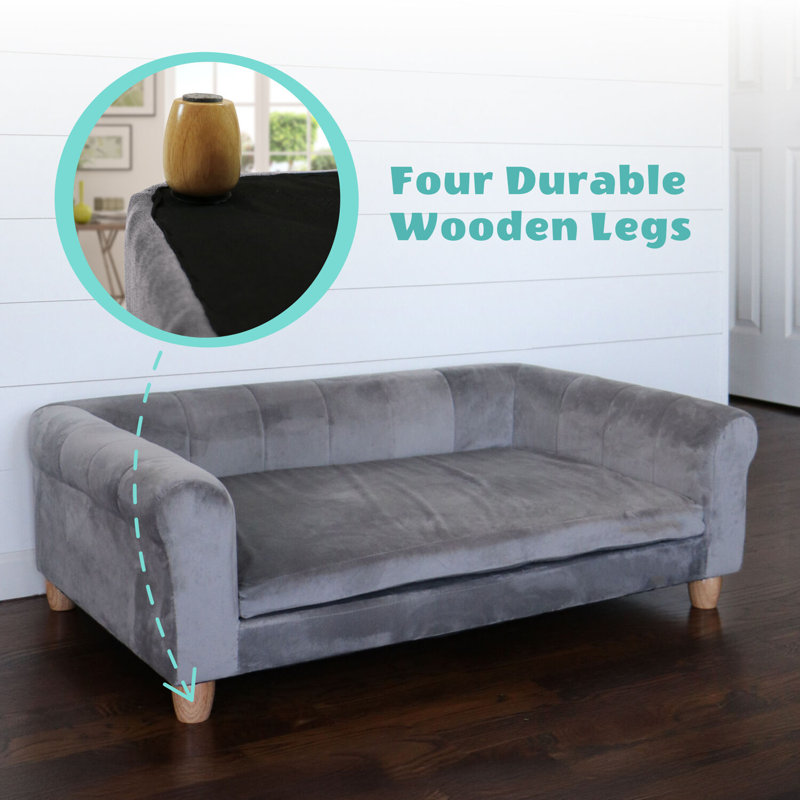 Critter Sitters Elegant Faux-Velvet Rectangular Large Dog - Main Image