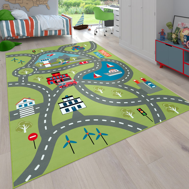 Trotta Flatweave Green Rug, Square 200cm