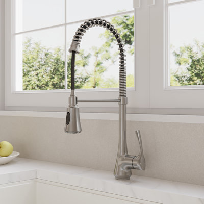 Commercial-Style 2-Function Pull-Down Single-Handle Kitchen Faucet