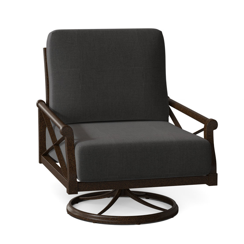 Andover Outdoor Rocker Chair, Canvas Bird's Eye Sunbrella® Canvas, Chestnut Brown
