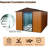 8Ft X 10Ft Outdoor Metal Shed, Coffee - Galvanized Construction, Punched Vents, Padlockable Sliding Door, Easy Assembly Manual Shed With Firm Foundation Iron Vents For Air Exchange, Simple-123403591-123403588