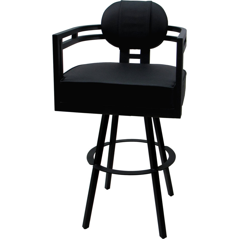 Black Vinyl - Black - 30" Seat, Black, Black/Vinyl