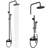 Dual-Function Wall Mount Shower System - Includes Rainfall Showerhead & Handheld Spray with Single Handle Control for Indoor/Outdoor Use
