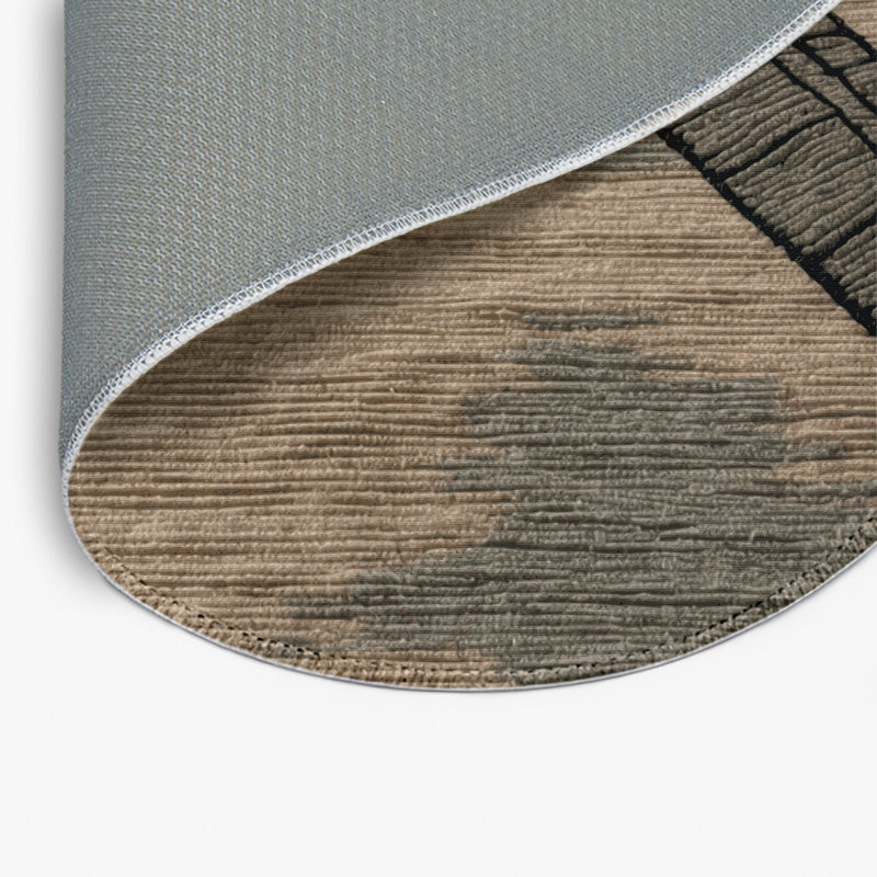 Tapis intérieur et extérieur gris Transport, Rond 5 pi