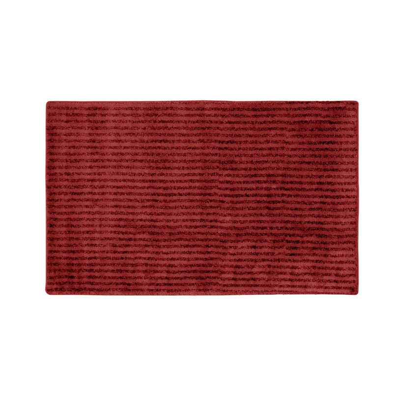 Viridian Rectangular Bath Rug, Chili Pepper Red, 30" x 50"