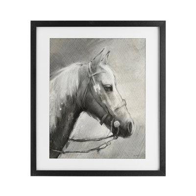 «Modern Ranch Horse», reproduction encadrée sous verre, par Chad Barrett