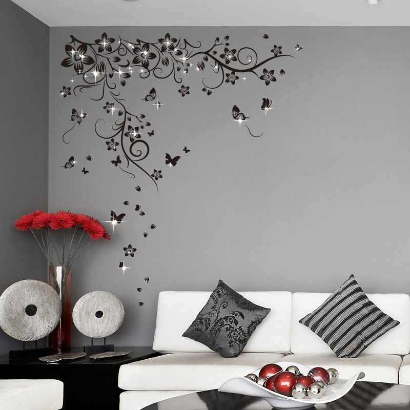 Adhésif décoratif vigne papillon