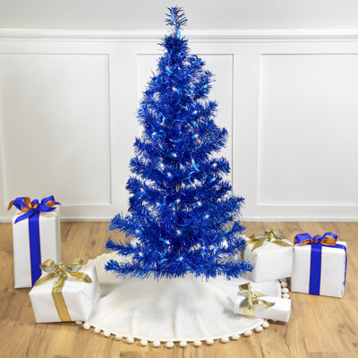 Arbre de Noël artificiel Tinsel - 3 pi - bleu