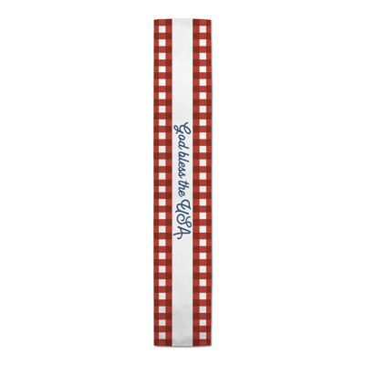 Dacina Rectangle Gingham Independence Day Polyester Table Runner