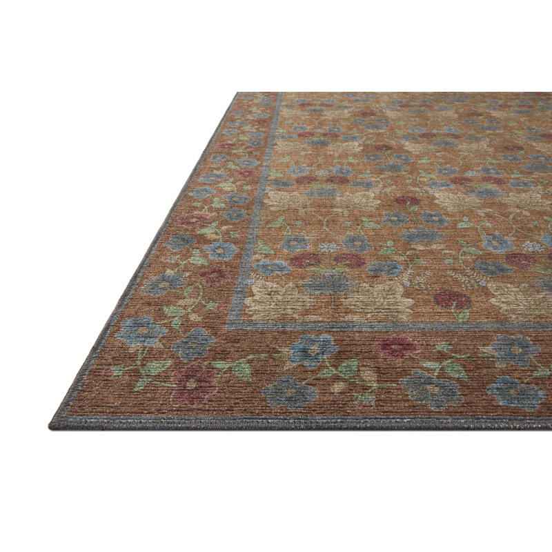 Rifle Paper Company x Loloi Edinburgh Cinnamon / Multi  Area Rug, Rectangle 10' x 14',  Cinnamon/Multicolor 