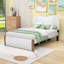 Lit plateforme tapissier avec lit gigogne simple et tête de lit-1992257306
