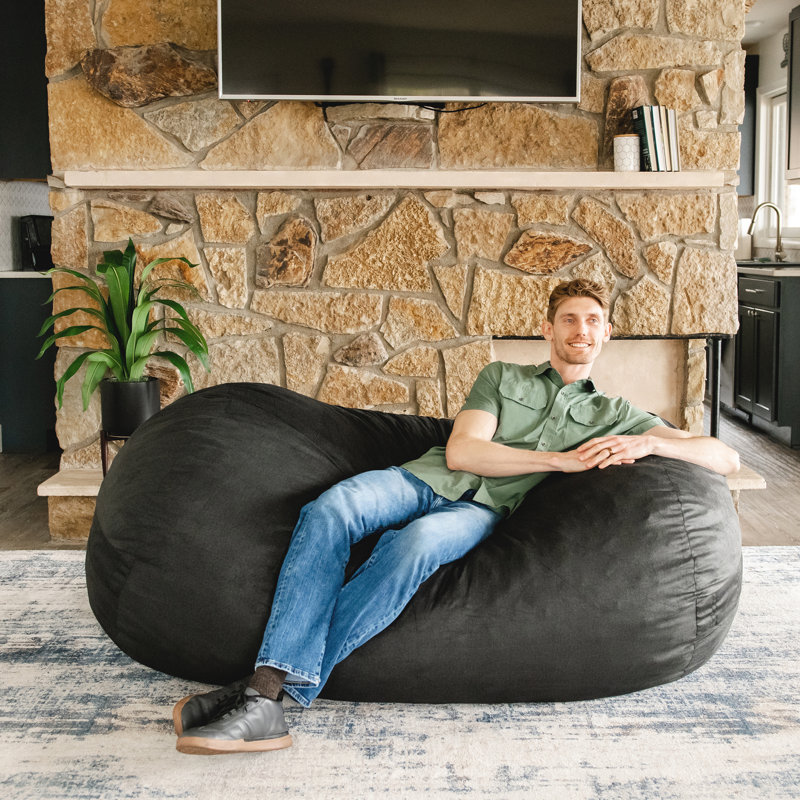 Big Joe Extra Large Memory Foam Bean Bag Sofa with Soft Removable