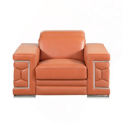 Chaise en cuir fleur
