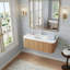 Meuble-lavabo mural avec lavabo et tiroirs-128923449