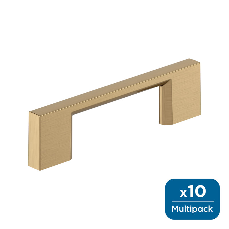 Cityscape 3 inch (76mm) Center-to-Center Champagne Bronze Cabinet Pull - 10 Pack, Champagne Bronze