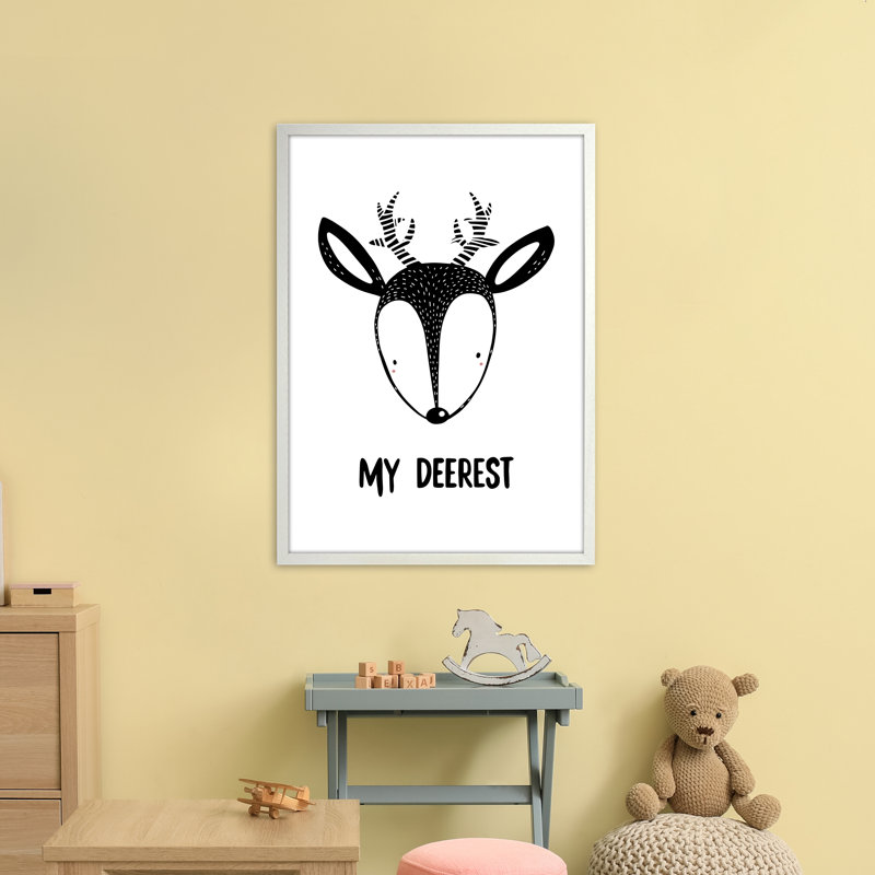 Deer by Miniofmine - Print, Brown Framed, 88cm H x 64cm W x 3cm D