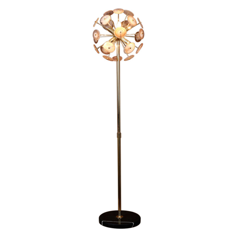Lampe sur pied Heritage en agate de fer et marbre