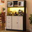 Armoire de cuisine 66,9 po avec huche de cuisine et support pour micro-ondes-1774682641