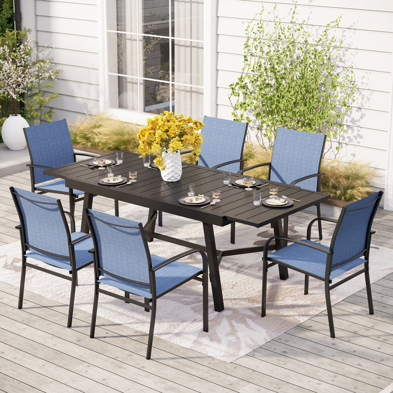 Alyah Rectangular 6 - Person 84" Long Dining Set