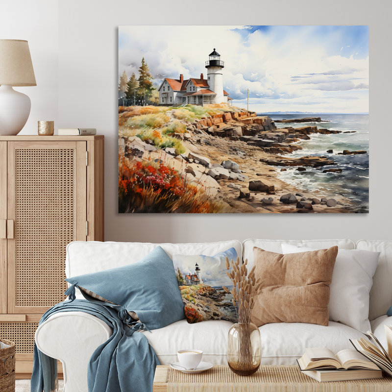 Seliga Canadian Lighthouses Guiding Light I Framed On Canvas Print, H 30 po x l 40 po x P 1,5 po, Toile tendue