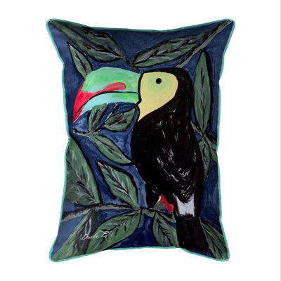 Housse et insert de coussin d'extérieur toucan