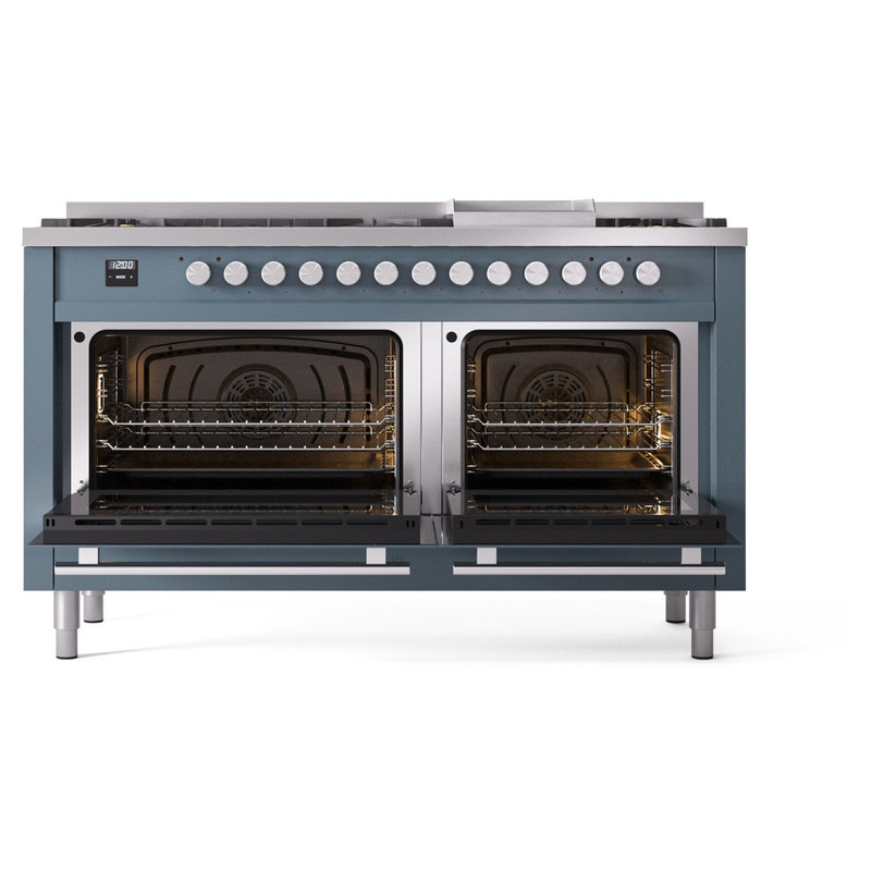 ILVE Professional Plus II 60 Dual Fuel Range , Blue/Gray, Natural Gas