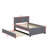 Full Upholstered Platform Bed With Trundle