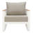 Welt Armchair Taupe & White