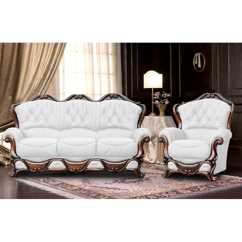 Dodgson 2 - Piece Faux Leather Living Room Set, White