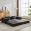 Canapé à compression, canapé-lit convertible au sol avec structure de forme fixe, canapé modulaire sans os sans causeuse, sans assemblage requis, tissu chenille, pour la chambre à coucher du salon-1502419051