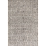 Wool Geometric Area Rug in Gray