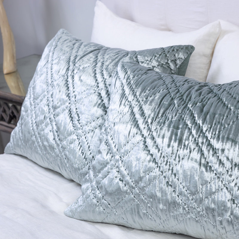 Courtepointe Lowe, céladon, très grand lit, Blue/Silver, Super King Quilt
