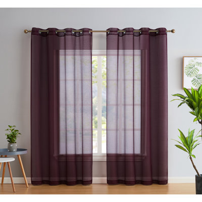 Carmille Semi-Sheer Grommet Curtain Panels