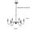Lustre classique à 6 lumières de style bougie Baretta-111069088