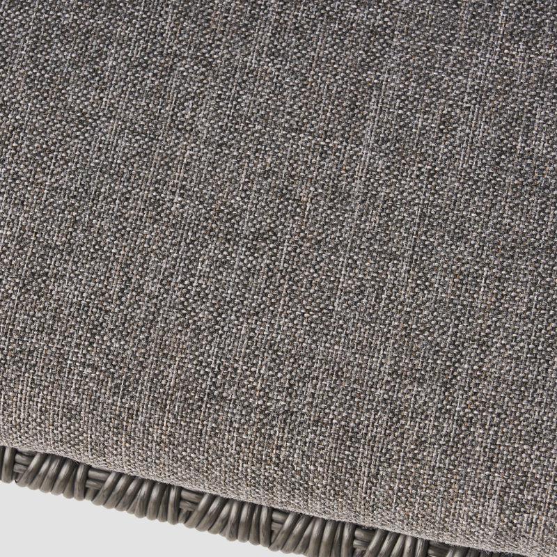 Chaise de patio avec coussins Aaronn, Gris foncé / Gris